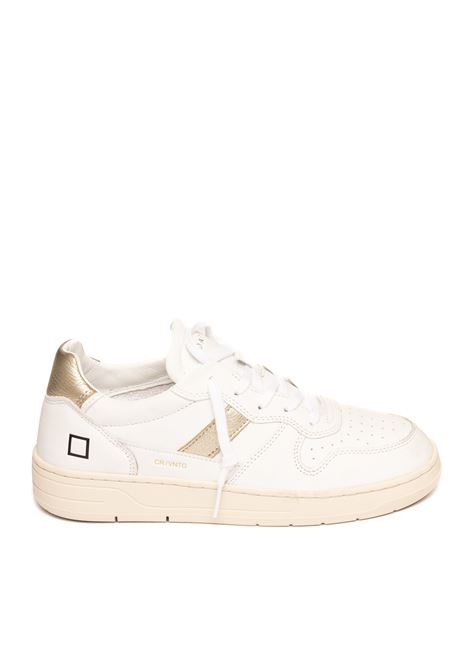 Sneaker court2.0 bianco/platino D.A.T.E. | COURT 2.0 D  VINTAGECALF-WHT/PLT